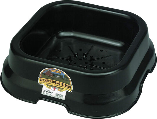 Little Giant Plastic Salt & Mineral Block Pan, 10 Quart, Black