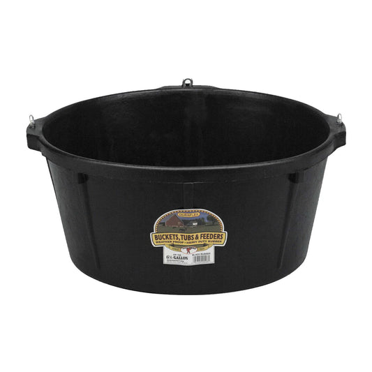 Little Giant Rubber Feeder Tub with Hooks, 6.5 Gallons